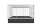 Aviary With Extension Silver 518x307x212 Cm Steel Aviary With Extension Silver 518x307x212 Cm Steel