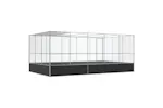 Aviary With Extension Silver 518x307x212 Cm Steel Aviary With Extension Silver 518x307x212 Cm Steel