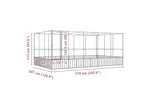 Aviary With Extension Silver 518x307x212 Cm Steel Aviary With Extension Silver 518x307x212 Cm Steel