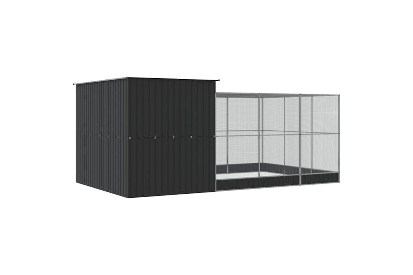 Aviary With Extension Silver 497x303x216 Cm Steel Aviary With Extension Silver 497x303x216 Cm Steel