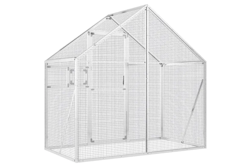 Aviary Silver 179x100x185 Cm Aluminium Aviary Silver 179x100x185 Cm Aluminium