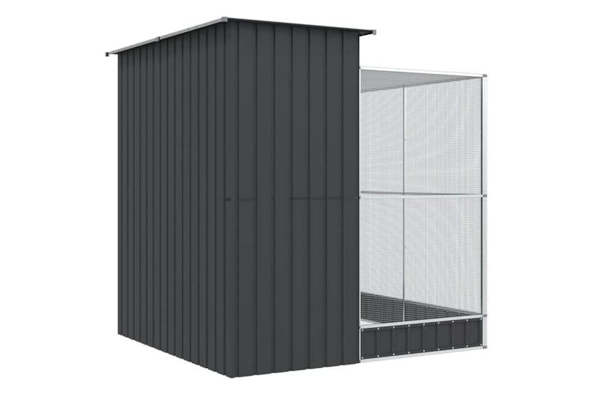 Aviary With Extension Silver 209x203x216 Cm Steel Aviary With Extension Silver 209x203x216 Cm Steel