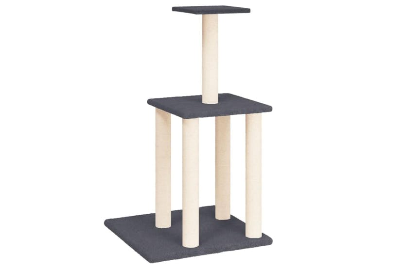 Cat Tree With Sisal Scratching Posts Dark Grey 855 Cm Cat Tree With Sisal Scratching Posts Dark Grey 855 Cm