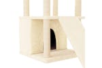 Cat Tree With Sisal Scratching Posts Cream 133 Cm Cat Tree With Sisal Scratching Posts Cream 133 Cm