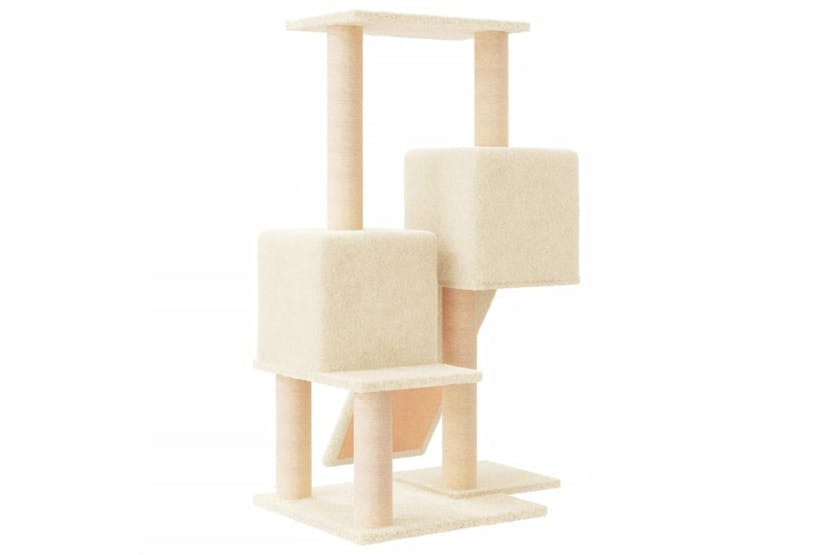 Cat Tree With Sisal Scratching Posts Cream 82 Cm Cat Tree With Sisal Scratching Posts Cream 82 Cm