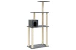 Cat Tree With Sisal Scratching Posts Dark Grey 147 Cm Cat Tree With Sisal Scratching Posts Dark Grey 147 Cm