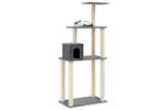 Cat Tree With Sisal Scratching Posts Dark Grey 147 Cm Cat Tree With Sisal Scratching Posts Dark Grey 147 Cm