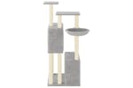 Cat Tree With Sisal Scratching Posts Light Grey 122 Cm Cat Tree With Sisal Scratching Posts Light Grey 122 Cm