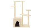 Cat Tree With Sisal Scratching Posts Cream 1075 Cm Cat Tree With Sisal Scratching Posts Cream 1075 Cm