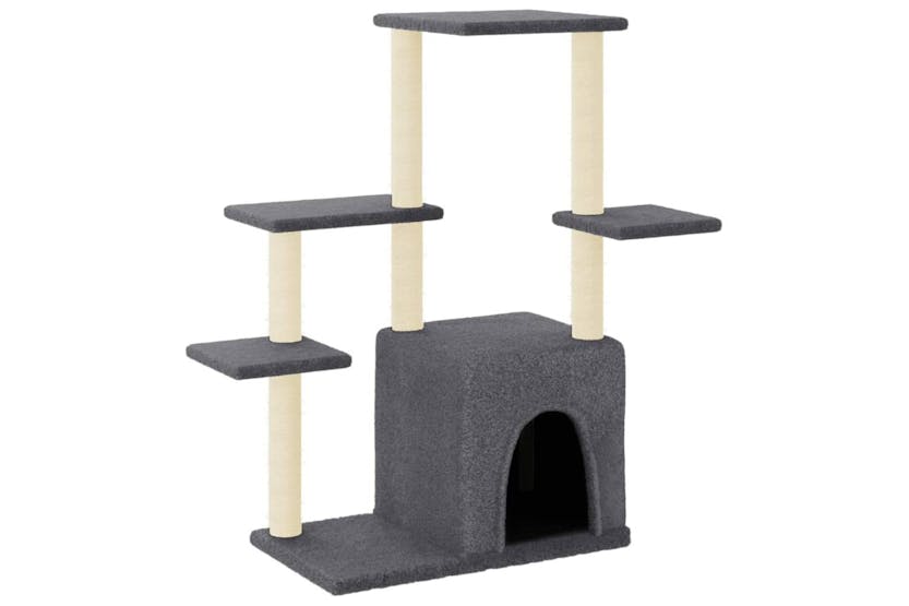 Cat Tree With Sisal Scratching Posts Dark Grey 975 Cm Cat Tree With Sisal Scratching Posts Dark Grey 975 Cm