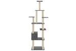 Cat Tree With Sisal Scratching Posts Dark Grey 183 Cm Cat Tree With Sisal Scratching Posts Dark Grey 183 Cm
