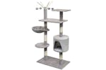 Cat Tree With Sisal Scratching Posts 125 Cm Grey Cat Tree With Sisal Scratching Posts 125 Cm Grey