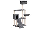 Cat Tree With Sisal Scratching Posts Dark Grey 131 Cm Cat Tree With Sisal Scratching Posts Dark Grey 131 Cm
