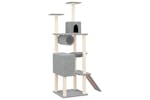 Cat Tree With Sisal Scratching Posts Light Grey 168 Cm Cat Tree With Sisal Scratching Posts Light Grey 168 Cm
