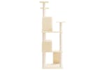 Cat Tree With Sisal Scratching Posts Cream 153 Cm Cat Tree With Sisal Scratching Posts Cream 153 Cm