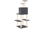 Cat Tree With Sisal Scratching Posts Dark Grey 1445 Cm Cat Tree With Sisal Scratching Posts Dark Grey 1445 Cm
