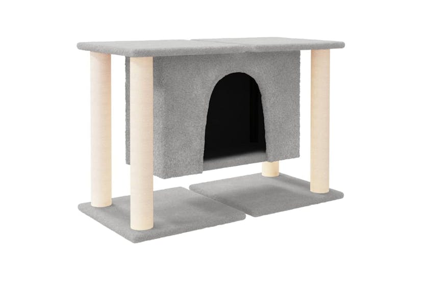 Cat Tree With Sisal Scratching Posts Light Grey 50 Cm Cat Tree With Sisal Scratching Posts Light Grey 50 Cm