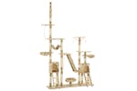 Cat Tree With Sisal Scratching Posts 230-250 Cm Paw Prints Beige Cat Tree With Sisal Scratching Posts 230-250 Cm Paw Prints Beige