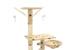 Cat Tree With Sisal Scratching Posts 230-250 Cm Paw Prints Beige Cat Tree With Sisal Scratching Posts 230-250 Cm Paw Prints Beige
