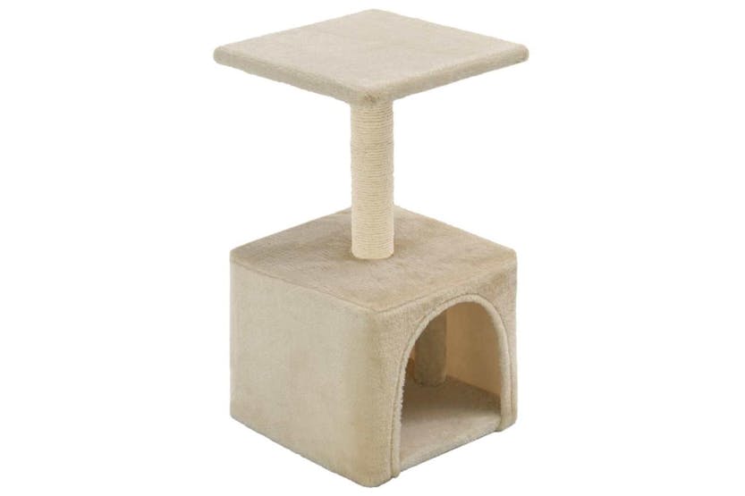 Cat Tree With Sisal Scratching Post 55 Cm Beige Cat Tree With Sisal Scratching Post 55 Cm Beige