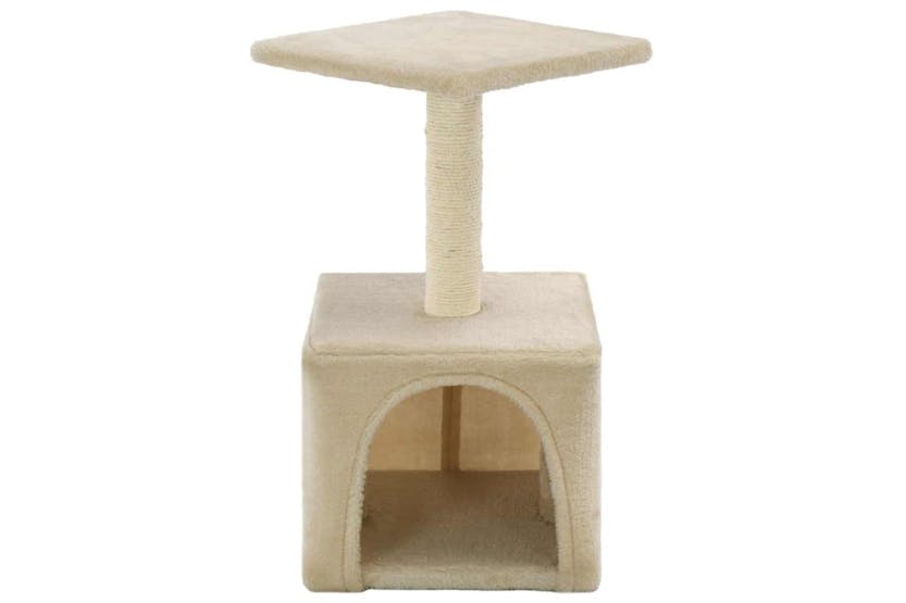 Cat Tree With Sisal Scratching Post 55 Cm Beige Cat Tree With Sisal Scratching Post 55 Cm Beige