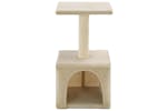 Cat Tree With Sisal Scratching Post 55 Cm Beige Cat Tree With Sisal Scratching Post 55 Cm Beige