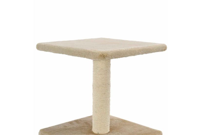 Cat Tree With Sisal Scratching Post 55 Cm Beige Cat Tree With Sisal Scratching Post 55 Cm Beige