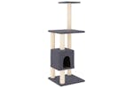 Cat Tree With Sisal Scratching Posts Dark Grey 104 Cm Cat Tree With Sisal Scratching Posts Dark Grey 104 Cm