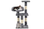 Cat Tree With Sisal Scratching Posts 65 Cm Paw Prints Grey Cat Tree With Sisal Scratching Posts 65 Cm Paw Prints Grey