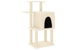 Cat Tree With Sisal Scratching Posts Cream 97 Cm Cat Tree With Sisal Scratching Posts Cream 97 Cm