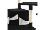 Cat Tree With Sisal Scratching Posts 203 Cm Black And White Cat Tree With Sisal Scratching Posts 203 Cm Black And White