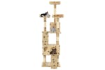 Cat Tree With Sisal Scratching Posts 170 Cm Paw Prints Beige Cat Tree With Sisal Scratching Posts 170 Cm Paw Prints Beige