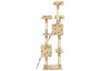 Cat Tree With Sisal Scratching Posts 170 Cm Paw Prints Beige Cat Tree With Sisal Scratching Posts 170 Cm Paw Prints Beige