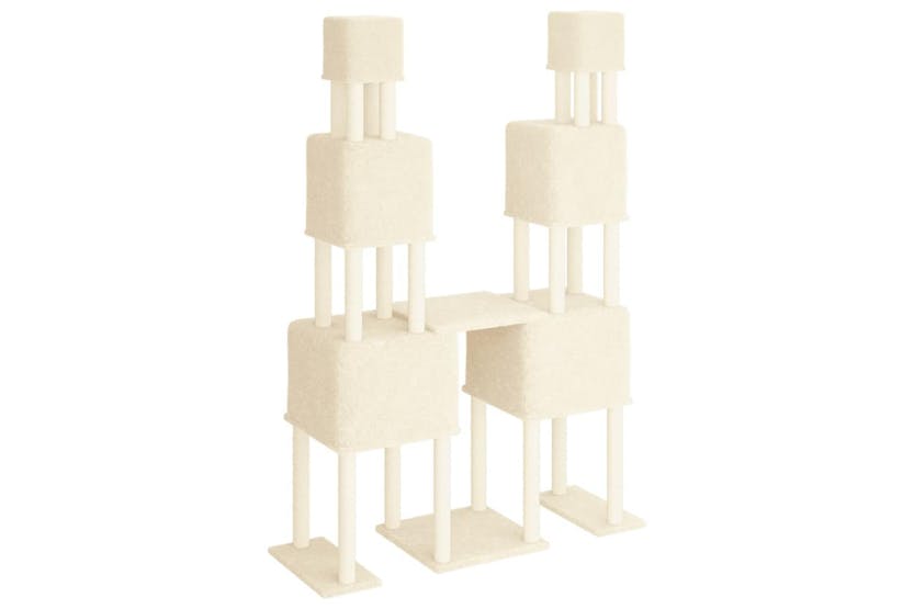 Cat Tree With Sisal Scratching Posts Cream 199 Cm Cat Tree With Sisal Scratching Posts Cream 199 Cm