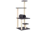 Cat Tree With Sisal Scratching Posts Dark Grey 136 Cm Cat Tree With Sisal Scratching Posts Dark Grey 136 Cm