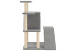 Cat Tree With Sisal Scratching Posts Light Grey 97 Cm Cat Tree With Sisal Scratching Posts Light Grey 97 Cm