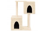 Cat Tree With Sisal Scratching Posts Cream 86 Cm Cat Tree With Sisal Scratching Posts Cream 86 Cm