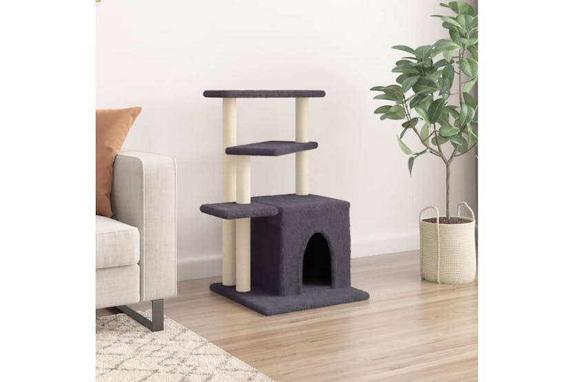 Cat Tree With Sisal Scratching Posts Dark Grey 835 Cm Cat Tree With Sisal Scratching Posts Dark Grey 835 Cm