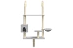Wall-mounted Cat Tree With Scratching Post Light Grey 153 Cm Wall-mounted Cat Tree With Scratching Post Light Grey 153 Cm