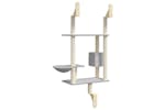 Wall-mounted Cat Tree With Scratching Post Light Grey 153 Cm Wall-mounted Cat Tree With Scratching Post Light Grey 153 Cm
