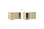Cat Litter Box Enclosure Sonoma Oak 80x50x45 Cm Engineered Wood Cat Litter Box Enclosure Sonoma Oak 80x50x45 Cm Engineered Wood