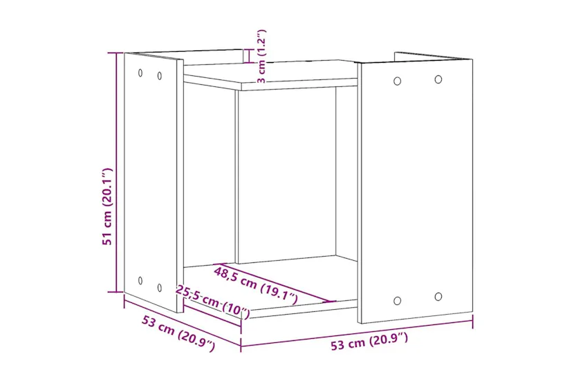 Cat Litter Box Enclosure Concrete Grey 53x53x51 Cm Engineered Wood Cat Litter Box Enclosure Concrete Grey 53x53x51 Cm Engineered Wood