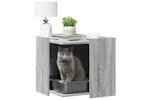 Cat Litter Box Enclosure Grey Sonoma 53x53x51 Cm Engineered Wood Cat Litter Box Enclosure Grey Sonoma 53x53x51 Cm Engineered Wood