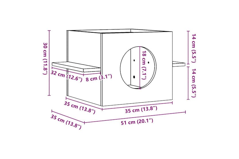 Cat House White 51x35x30 Cm Solid Wood Pine Cat House White 51x35x30 Cm Solid Wood Pine