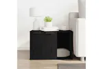 Cat Litter Box Enclosure Black Oak 60x40x40 Cm Engineered Wood Cat Litter Box Enclosure Black Oak 60x40x40 Cm Engineered Wood