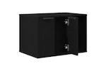 Cat Litter Box Enclosure Black Oak 60x40x40 Cm Engineered Wood Cat Litter Box Enclosure Black Oak 60x40x40 Cm Engineered Wood