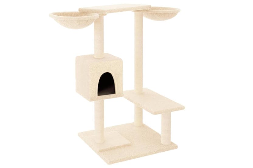 Cat Tree With Scratching Posts Cream 82 Cm Cat Tree With Scratching Posts Cream 82 Cm