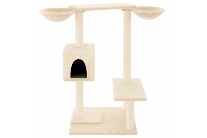 Cat Tree With Scratching Posts Cream 82 Cm Cat Tree With Scratching Posts Cream 82 Cm