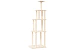 Cat Tree With Sisal Scratching Posts Cream 183 Cm Cat Tree With Sisal Scratching Posts Cream 183 Cm