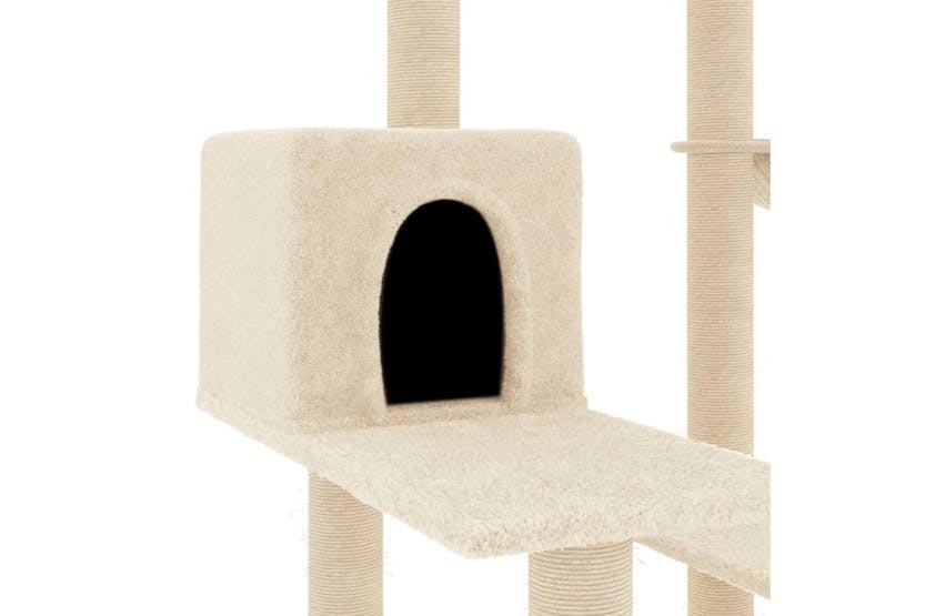 Cat Tree With Sisal Scratching Posts Cream 825 Cm Cat Tree With Sisal Scratching Posts Cream 825 Cm
